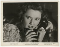 2a823 SORRY WRONG NUMBER 8x10.25 still 1948 close up of concerned Barbara Stanwyck talking on phone!