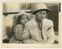 2a844 STOWAWAY 8x10.25 still 1936 c/u of adorable Shirley Temple clutching Robert Young's arm!