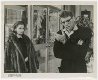 2a859 SWEET SMELL OF SUCCESS 8.25x10 still 1957 Susan Harrison in fur staring at Burt Lancaster!