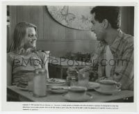2a867 TAXI DRIVER 8.25x10 still 1976 c/u of Robert De Niro & young Jodie Foster in diner, Scorsese
