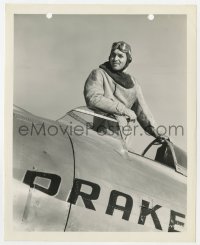 2a871 TEST PILOT 8x10 still 1938 close up of aviator Clark Gable standing in cockpit of airplane!