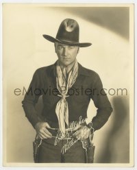 2a964 WILLIAM BOYD deluxe 8x10 still 1930s great cowboy portrait with facsimile signature!