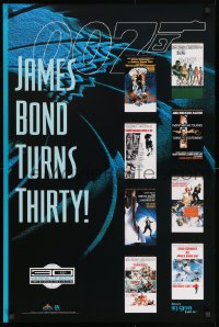 2b510 30 YEARS OF BOND 24x36 video poster 1992 James Bond, Connery, poster images!