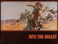 2b004 BITE THE BULLET teaser 30x40 1975 cool art of Gene Hackman, Candice Bergen & James Coburn by Jung!