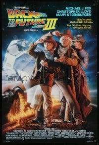 2b616 BACK TO THE FUTURE III DS 1sh 1990 Michael J. Fox, Chris Lloyd, Drew Struzan art!