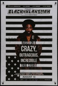 2b643 BLACKKKLANSMAN teaser DS 1sh 2018 black detective helps infiltrate the KKK, flag design!
