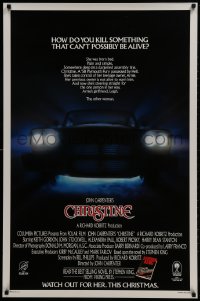 2b655 CHRISTINE advance 1sh 1983 written by Stephen King, directed by John Carpenter, killer car!