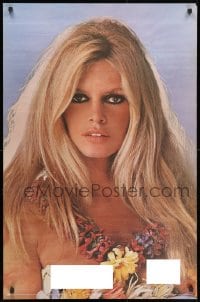 2b527 BRIGITTE BARDOT 25x38 English commercial poster 1970 sexy portrait wearing only flowers!