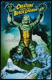 2b533 CREATURE FROM THE BLACK LAGOON 22x35 commercial poster 1986 images of classic monster!