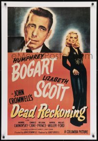 2b535 DEAD RECKONING 26x38 commercial poster 1980s Humphrey Bogart w/super sexy Lizabeth Scott!