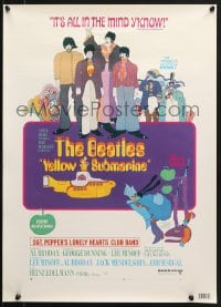 2b595 YELLOW SUBMARINE 18x25 commercial poster 1999 psychedelic art of The Beatles from one-sheet!
