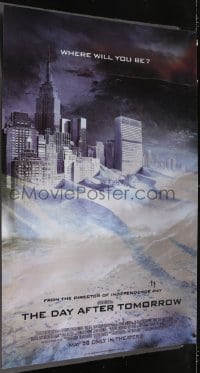 2b667 DAY AFTER TOMORROW lenticular 1sh 2004 great art of NYC in tidal wave & snowed in!