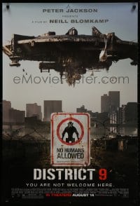 2b680 DISTRICT 9 advance DS 1sh 2009 Neill Blomkamp, cool image of spaceship, no humans allowed!