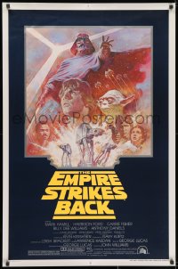 2b693 EMPIRE STRIKES BACK studio style 1sh R1981 George Lucas sci-fi classic, artwork by Tom Jung!