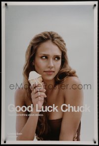 2b721 GOOD LUCK CHUCK int'l teaser DS 1sh 2007 image of sexiest Jessica Alba with ice cream cone!