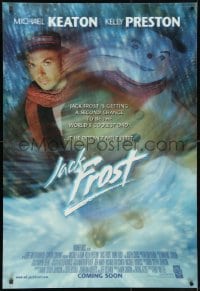2b772 JACK FROST lenticular 1sh 1998 cool image of Michael Keaton turning into snowman!