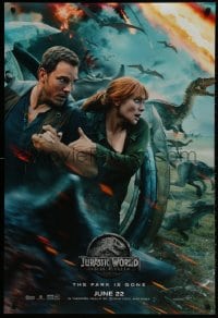 2b780 JURASSIC WORLD: FALLEN KINGDOM teaser DS 1sh 2018 Chris Pratt and Bryce Dallas Howard!
