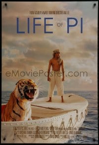 2b805 LIFE OF PI style A int'l DS 1sh 2012 Suraj Sharma, Irrfan Khan, cool image of tiger