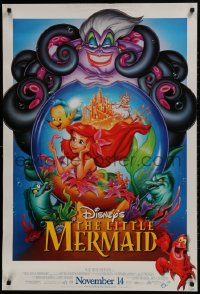 2b809 LITTLE MERMAID advance DS 1sh R1997 great images of Ariel & cast, Disney cartoon!