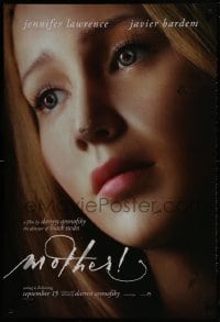 2b837 MOTHER! teaser DS 1sh 2017 Bardem, wild image of Jennifer Lawrence in title role cracking!