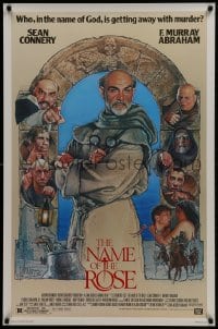 2b838 NAME OF THE ROSE 1sh 1986 Der Name der Rose, great Drew Struzan art of Sean Connery as monk!