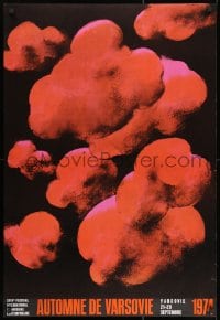 2b218 WARSAW AUTUMN Polish 26x39 1974 red clouds by Waldemar Swierzy!