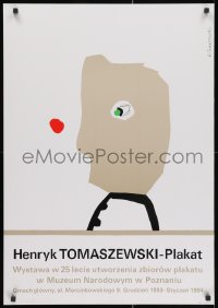 2b243 HENRYK TOMASZEWSKI PLAKAT Polish 23x34 1993 completely different abstract art of a face!