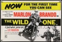 2b509 WILD ONE 27x40 English REPRO poster 1980s Marlon Brandom completely different artwork!