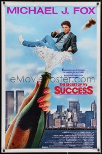 2b898 SECRET OF MY SUCCESS 1sh 1987 wacky image of Michael J. Fox & huge bottle of champagne!