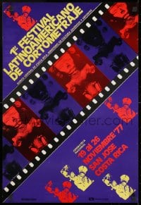 2b193 1ER FESTIVAL LATINOAMERICANO DE CORTOMETRAJE Costa Rican film festival poster 1977 cool!