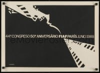 2b359 44O CONGRESS 50O ANIVERSARIO FIAF PARIS JUNIO 1988 18x25 Cuban poster 1988 silkscreen!
