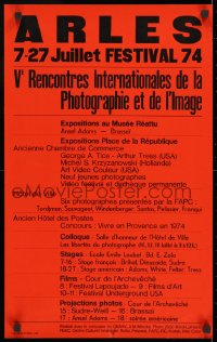 2b224 ARLES 16x25 French museum/art exhibition 1974 w/landscape photographer Ansel Adams!