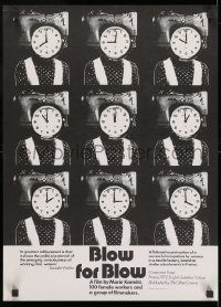 2b372 BLOW FOR BLOW 17x23 English special poster 1972 sewing machine clock head person!