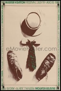 2b195 BUSTER KEATON FESTIVAL 20x30 English film festival poster 1981 image of shoes, hat and tie!