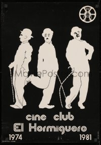 2b376 CINE CLUB EL HORMIGUERO 19x27 Colombian special poster 1981 Charlie Chaplin as the Tramp!