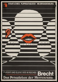 2b287 DAS PRIVATLEBEN DER HERRENRASSE 16x23 East German stage poster 1980 art by Ehrhardt!