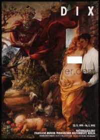 2b232 DIX 24x33 German museum/art exhibition 1991 completely different, wild art by Otto Dix!