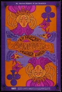 2b051 DONOVAN/H.P. LOVECRAFT/MOTHER EARTH 14x21 music poster 1967 cool Kouninos art!