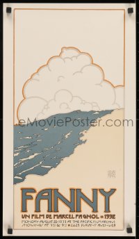 2b393 FANNY 14x24 special poster R1973 Marc Allegret, David Lance Goines beach and cloud art!