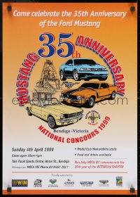 2b398 FORD MUSTANG 17x24 Australian special poster 1999 cool images of sports cars, 35th anniversary!