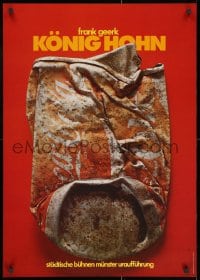 2b315 KONIG HOHN 23x33 German stage poster 1970s art of crushed Coca-Cola can by Holger Matthies!