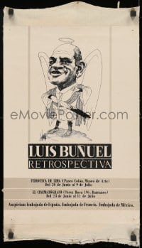 2b208 LUIS BUNUEL RETROSPECTIVA 14x20 Peruvian film festival poster 1970s wild art by Narani!