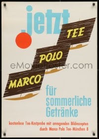 2b183 MARCO POLO TEE 23x33 German advertising poster 1950s Japanese tea, art by Ludwig Hohlwein!