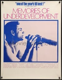 2b435 MEMORIES OF UNDERDEVELOPMENT 17x22 special poster 1968 Memorias del subdesarrollo!