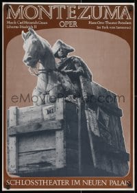 2b320 MONTEZUMA 23x32 East German stage poster 1982 unboxed statue of Frederick the Great on horse