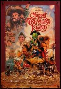 2b438 MUPPET TREASURE ISLAND 19x27 special poster 1996 Jim Henson, Struzan art of Kermit & cast!