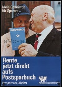 2b455 POSTSPARBUCH two men style 17x23 German special poster 1969 image of two men talking