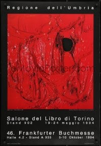 2b257 REGIONE DELL'UMBRIA 27x40 Italian museum/art exhibition 1994 Alberto Burri's Rosso Plastica!