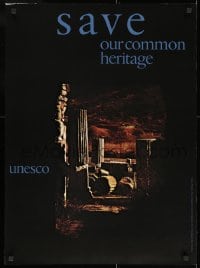 2b464 SAVE OUR COMMON HERITAGE 22x30 French special poster 1990s created by UNESCO, Banri Namikawa!