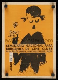 2b258 SEMINARIO NACIONAL PARA DIRIGENTES DE CINE CLUBS 10x14 Colombian exhibition 1970s silkscreen!